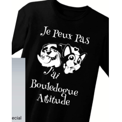 T-shirt Je peux pas noir - blanc