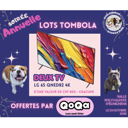 Tombola de la soirée annuelle du 24 octobre 2026